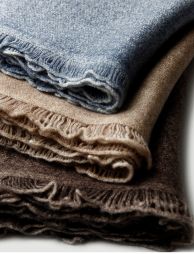 Gradient color inkjet printed womens knitted cashmere scarf and shawl, dual-purpose, multi-layered, medium-thick, warm scarf for autumn and winter. Cover Image