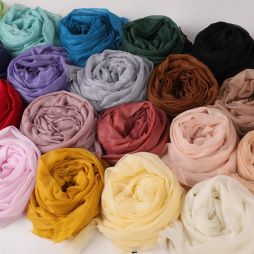 Lightweight ring cashmere scarf, 200-count cashmere, womens scarves, solid color travel shawl, sun protection scarf Cover Image