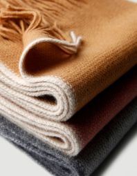 Womens knitted cashmere scarf, solid color tassel, thick and warm scarf for autumn and winter scarves Cashmere and wool blend fabric scarf Cover Image